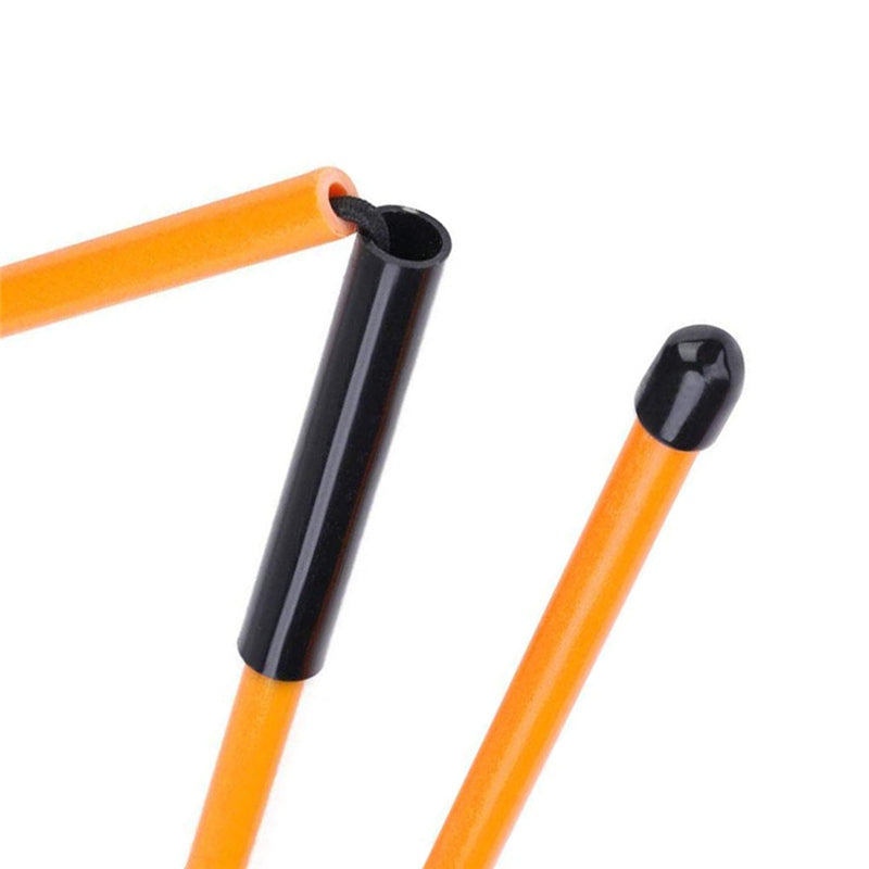 Golf alignment sticks folded into connected sections