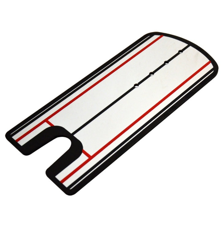 Compact putting alignment mirror viewed from above
