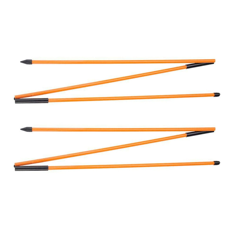 Protective end caps and folding connections on golf alignment sticks